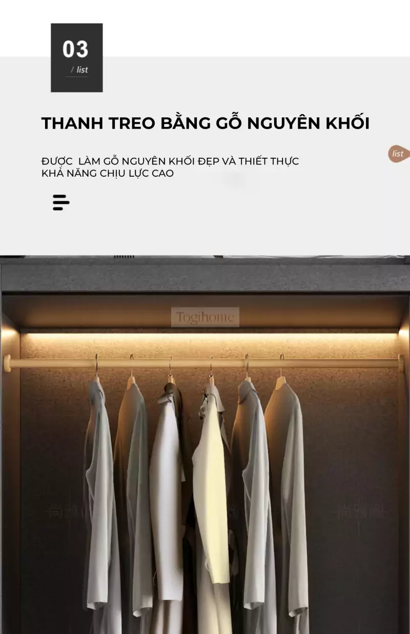 Bộ Tủ Quần Áo Togismart CX136