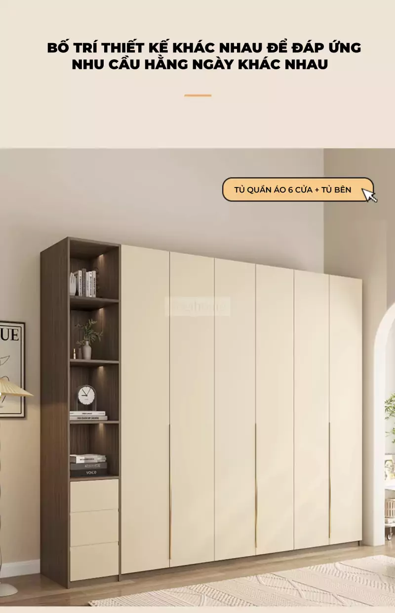 Bộ Tủ Quần Áo Togismart VX163