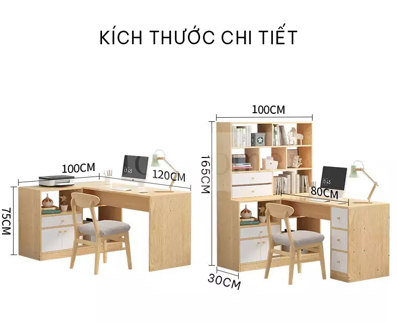 Bàn Làm Việc Tích Hợp Kệ Sách TOGI Smart BG035 được thiết kế với các kệ lưu trữ thông minh, giúp bạn tổ chức và tiện lợi trong việc lưu trữ sách vở và vật dụng làm việc.