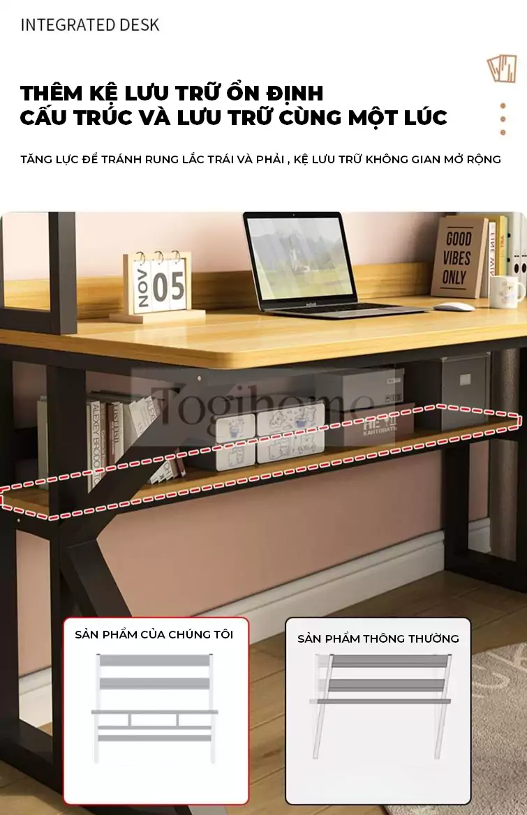 ảnh mô tả Bàn Học Sinh TOGI Smart BH098