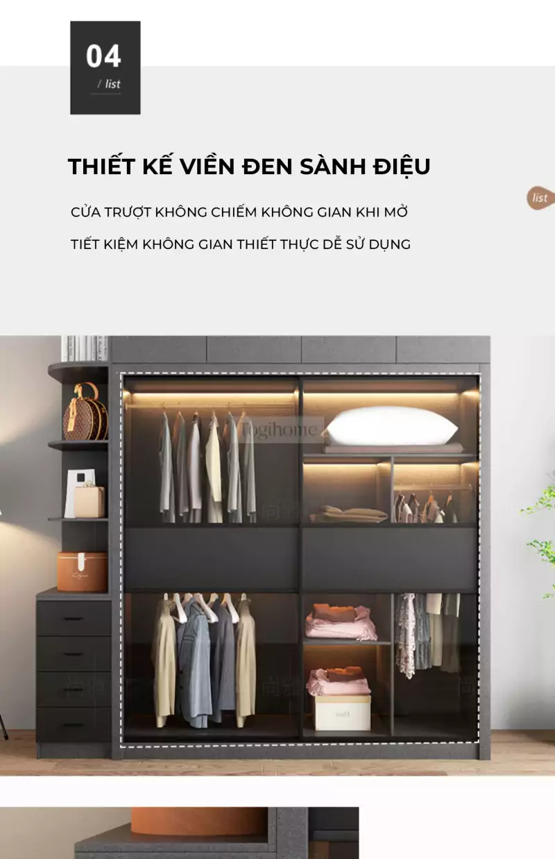 Bộ Tủ Quần Áo Togismart CX136