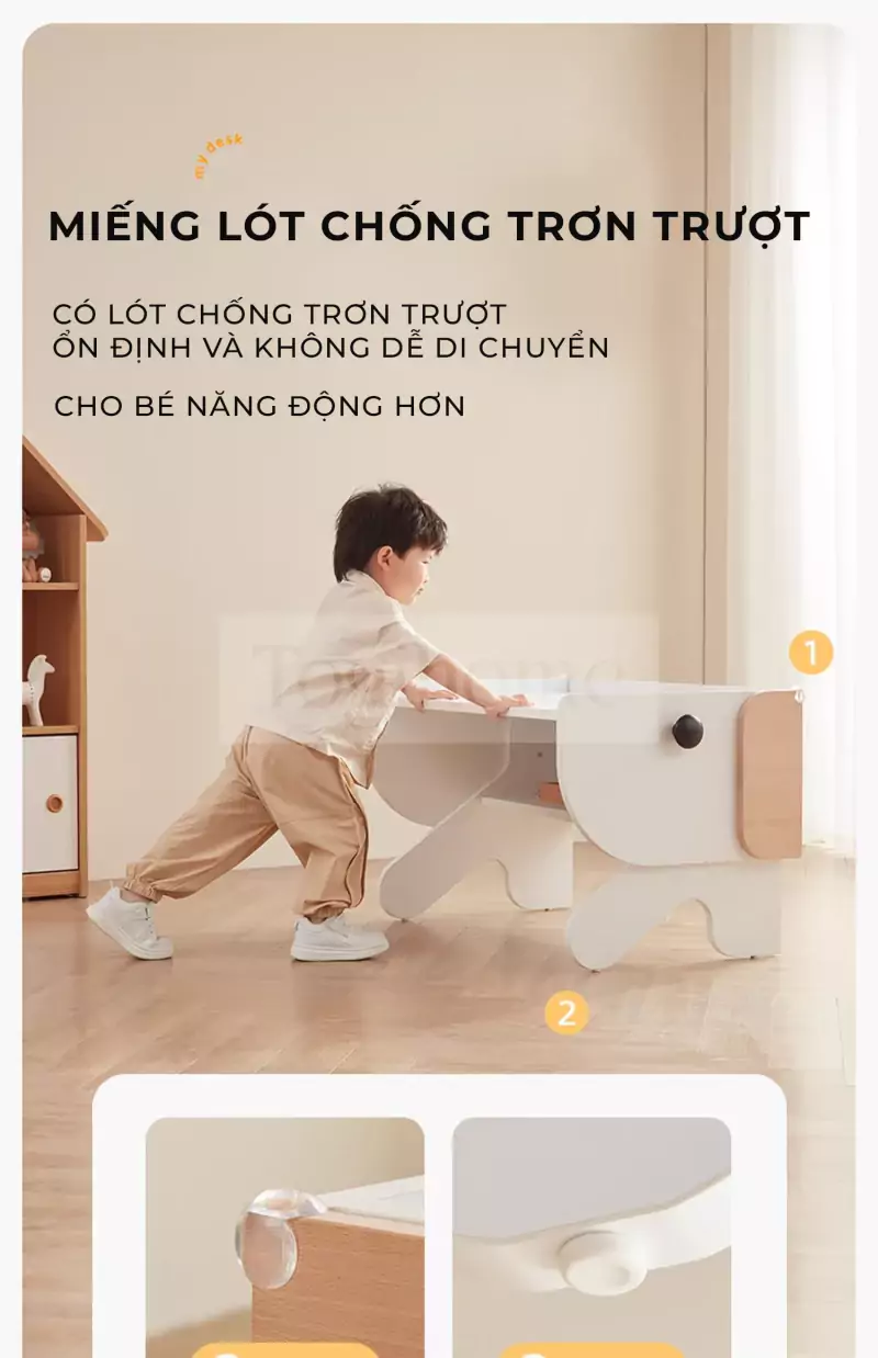 ảnh m&ocirc; tả b&agrave;n học cho trẻ em TOGI Smart BH093