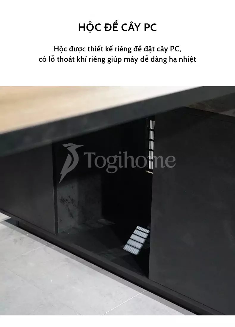 Bàn nhân viên BVP42 có riêng ngăn tủ để PC