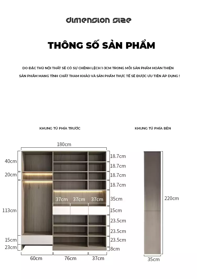 Bộ Tủ Lối V&agrave;o Togismart VX162