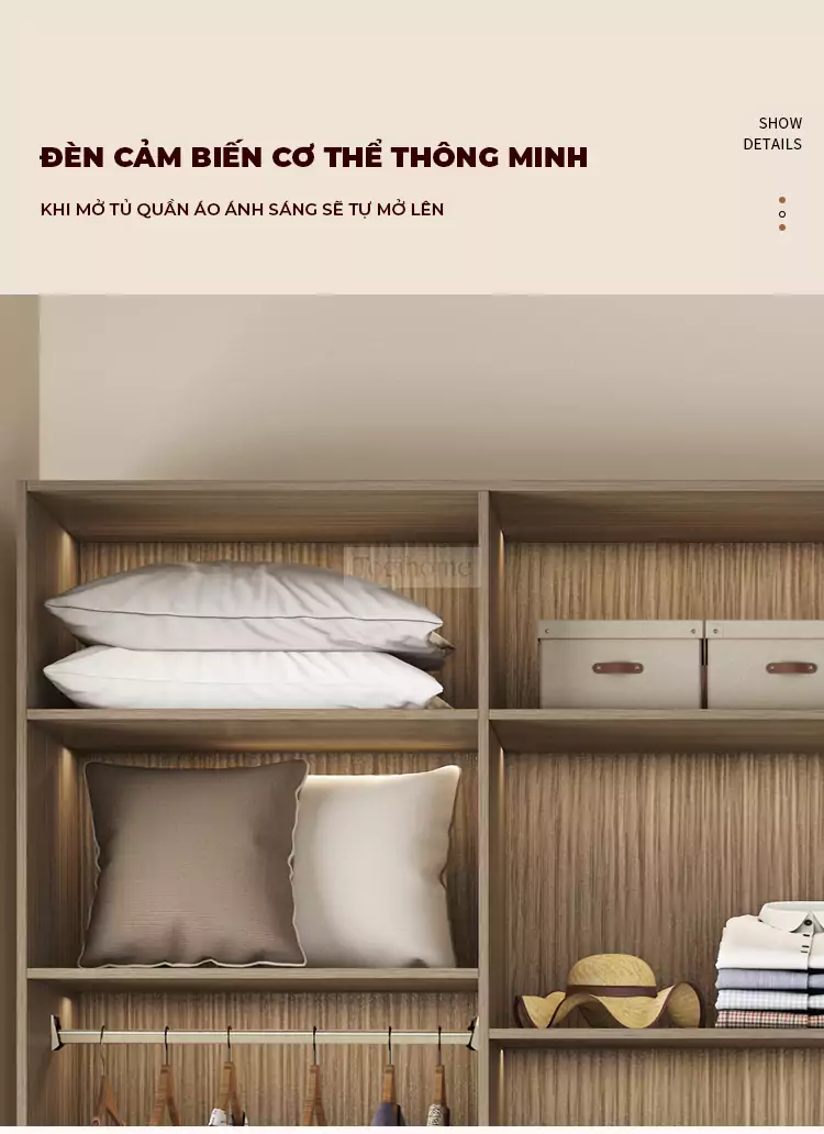 Bộ Tủ Quần Áo Togismart VX163