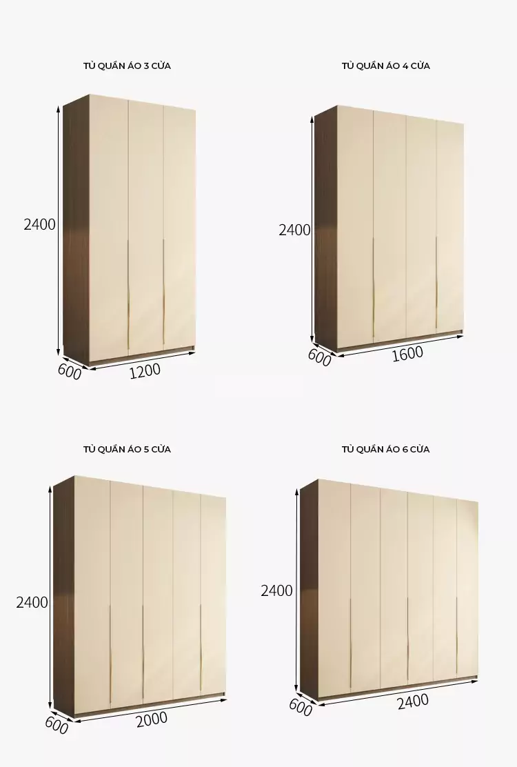 Bộ Tủ Quần Áo Togismart VX163