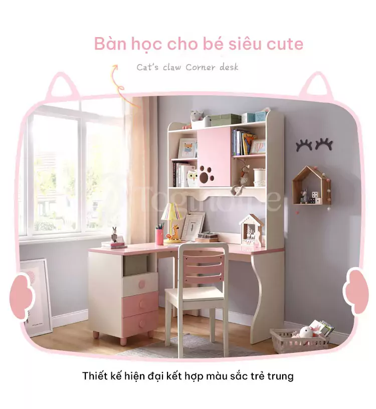 bàn học sinh kd021 với thiết kế trẻ trung