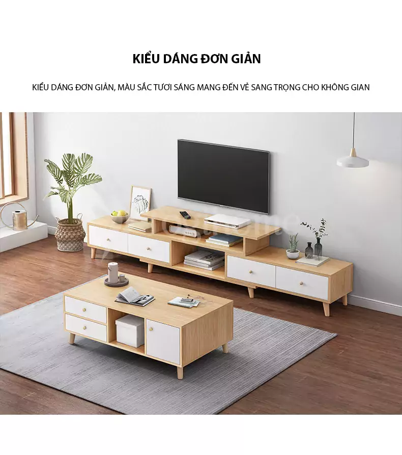 Kệ tủ tivi KTV 035 kiểu dáng đơn giản