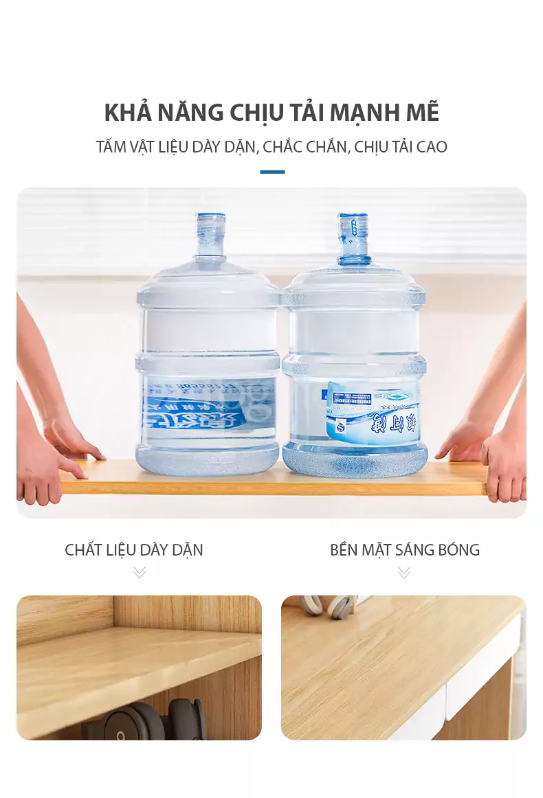 Bàn học sinh BHS016 kết hợp giá sách thiết kế chắc chắn, kiểu dáng hiện đại, đa năng với khả năng chịu lực tốt
