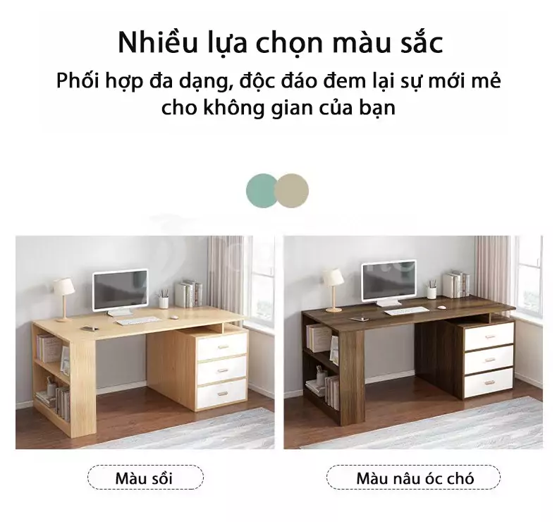 Bàn học sinh BHSV036 thiết kế độc đáo, tối ưu không gian, chất liệu cao cấp với nhiều màu sắc lựa chọn