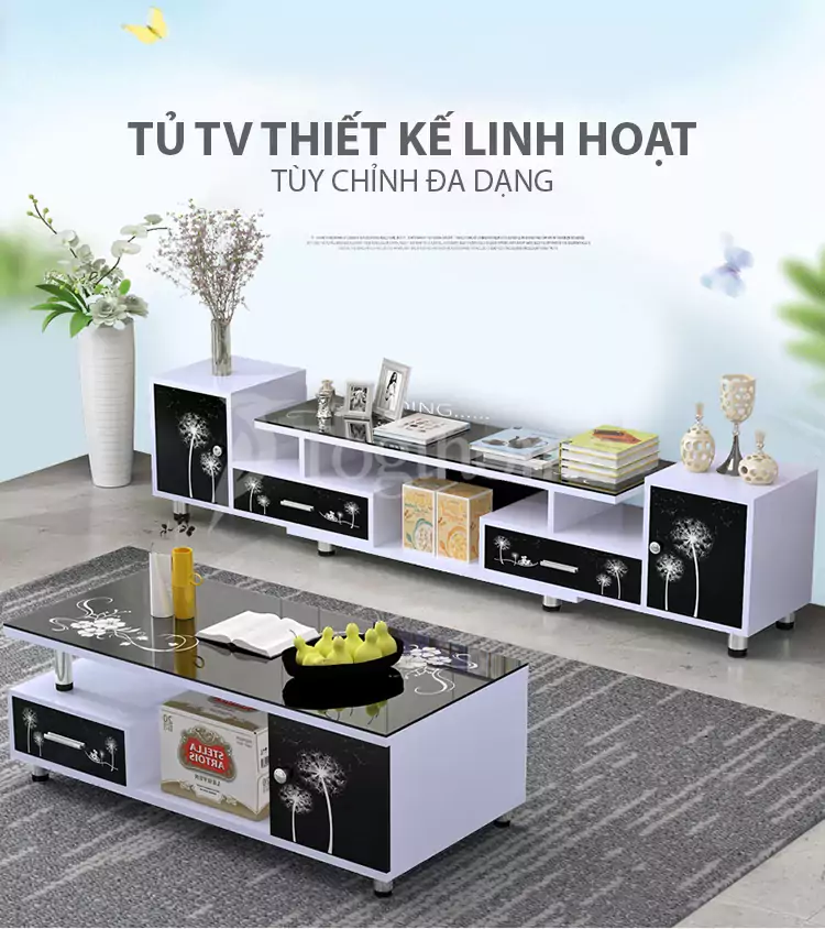 kệ tủ TV TVC015 thiết kế linh hoạt