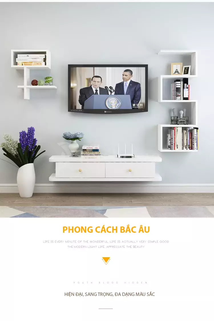 kệ tủ TV TVC049 phong cách Bắc Âu