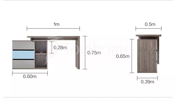 kích thước chi tiết của bàn học sinh bv134