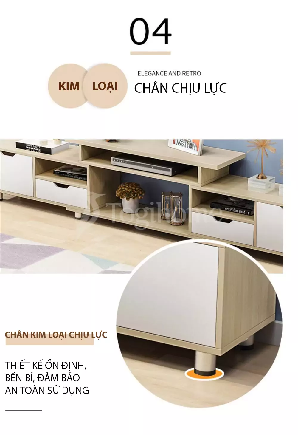 kệ tủ tivi TVC003 chịu lực mạnh mẽ