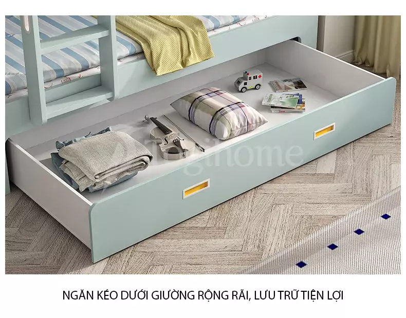 Giường ngủ 2 tầng GN014 lưu trữ tối ưu