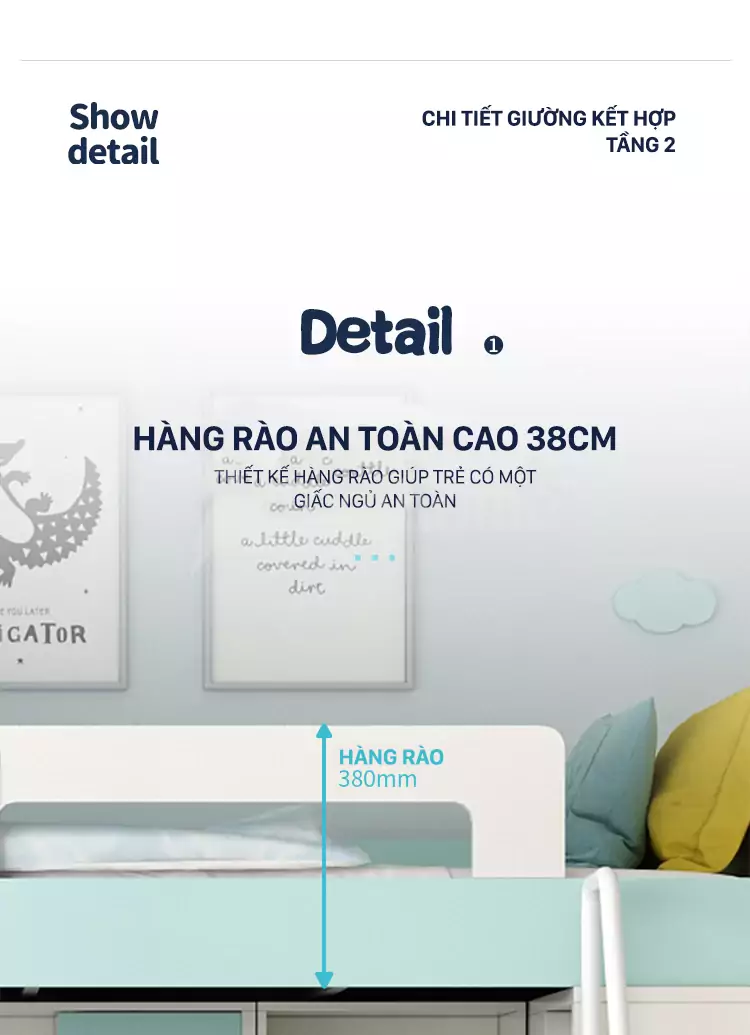 Combo bộ giường tầng trẻ em kết hợp tủ GTE012  và cầu thang hộp đa năng, thuận tiện, chất liệu gỗ MDF cao cấp có hàng rào an toàn cho trẻ