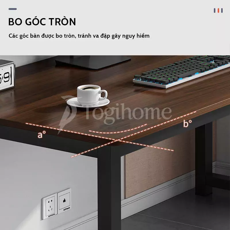 Bàn nhân viên BVP29 vát góc tinh tế