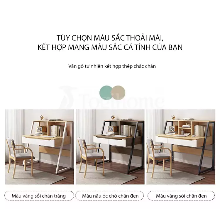 Màu sắc Bàn học sinh chân kim loại đa năng, thiết kế nhỏ gọn BHSV098