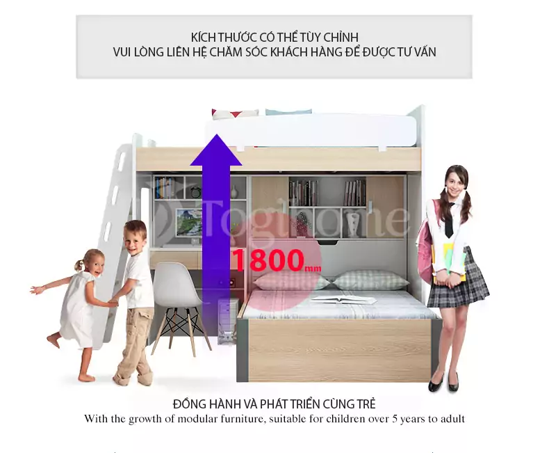 Bộ giường ngủ  GN009 tùy chỉnh kích thước