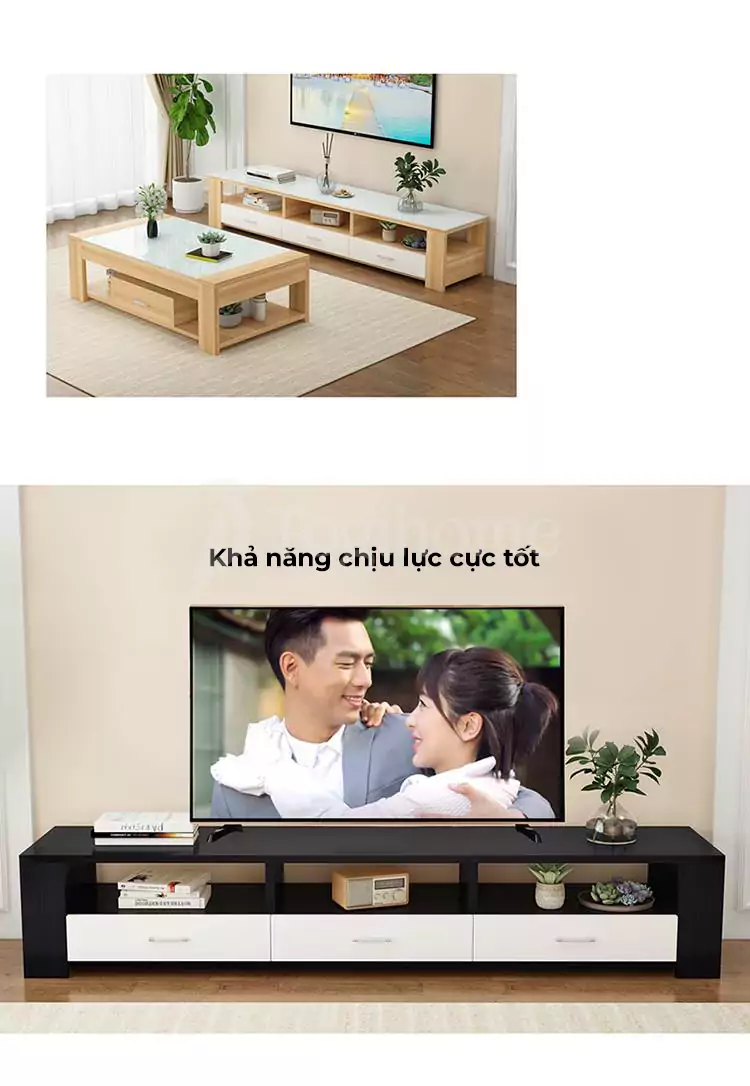 Kệ tủ tivi để sàn KTV 081 khả năng chịu lực tốt