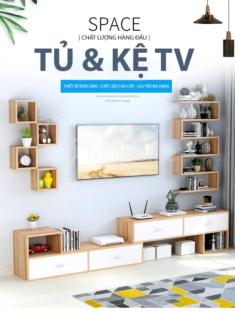 Kệ tủ tivi KTV 009 thiết kế đơn giản
