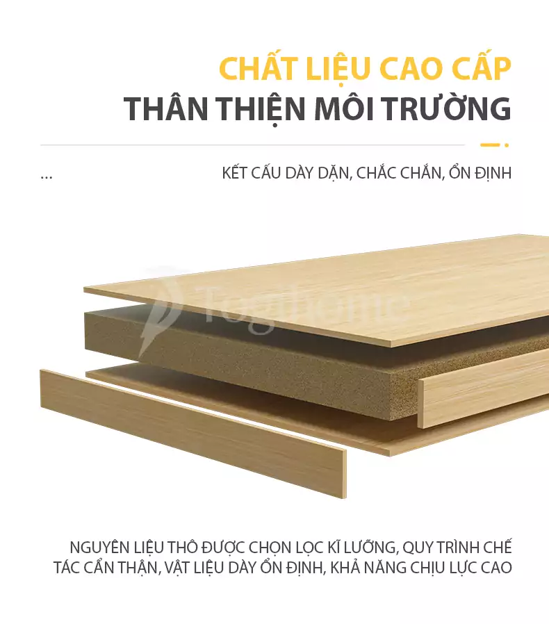 Chất liệu Bàn học sinh BHS010 phong cách Bắc Âu, thiết kế linh hoạt ổn định, độ bền cao