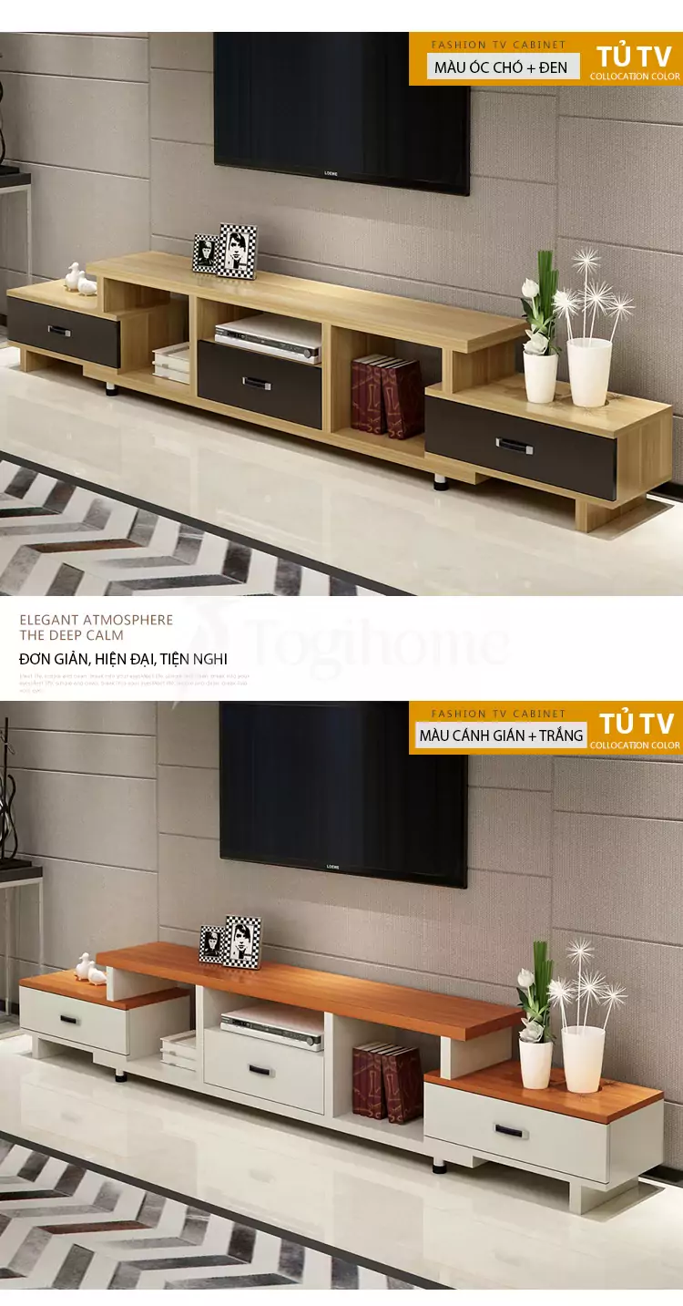 màu sắc của kệ tủ TV TVC038