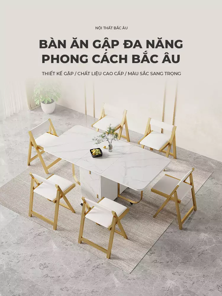 Bàn Ăn Gấp Gọn Cao Cấp Haigo BA153