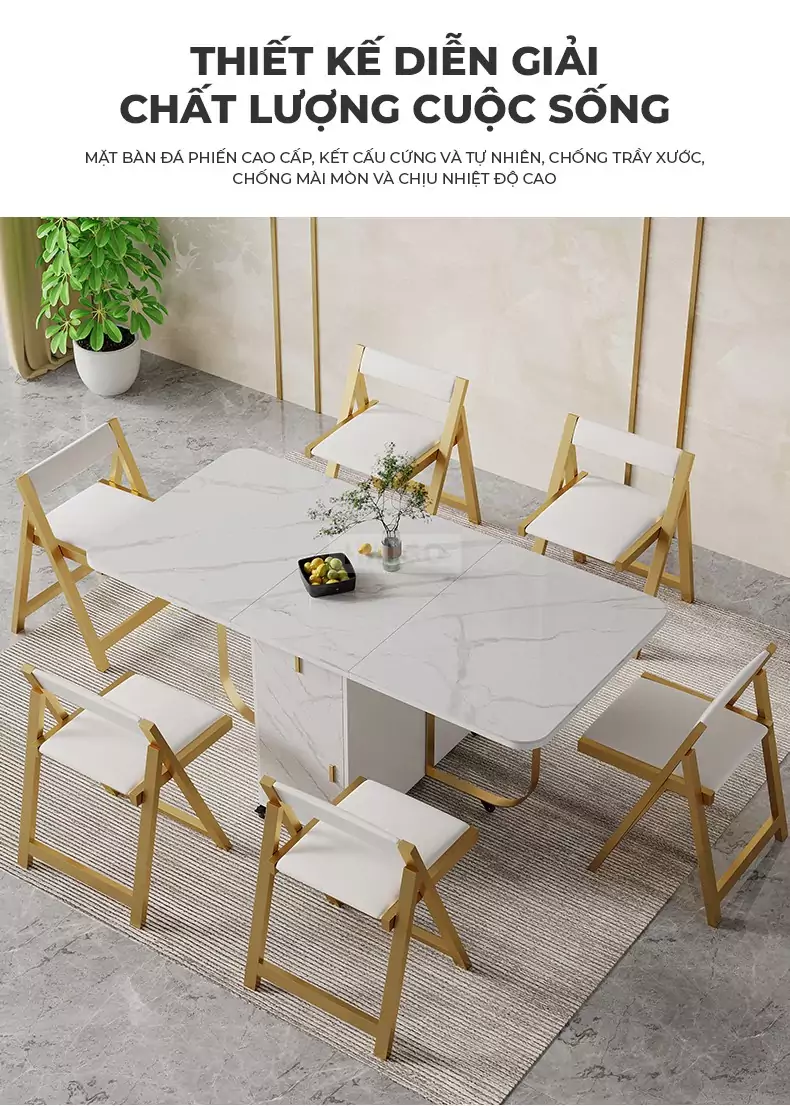 Bàn Ăn Gấp Gọn Cao Cấp Haigo BA153