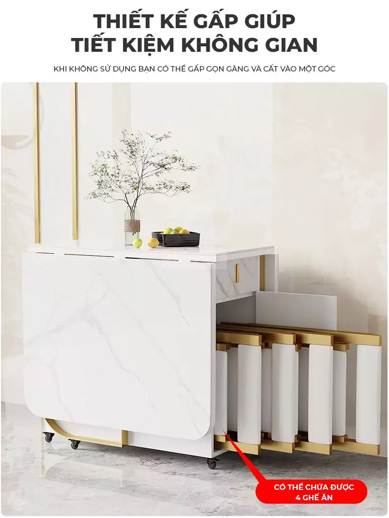 Bàn Ăn Gấp Gọn Cao Cấp Haigo BA153