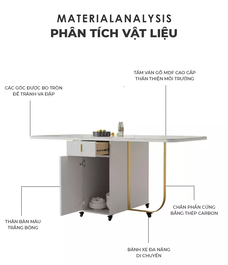 Bàn Ăn Gấp Gọn Cao Cấp Haigo BA153