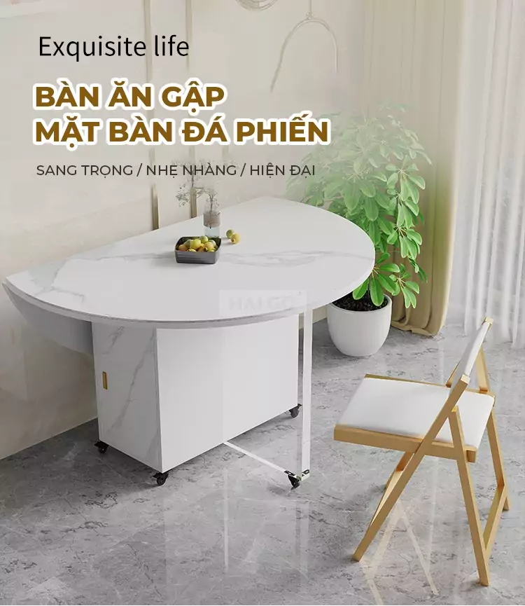 Bàn Ăn Gấp Gọn Cao Cấp Haigo BA154