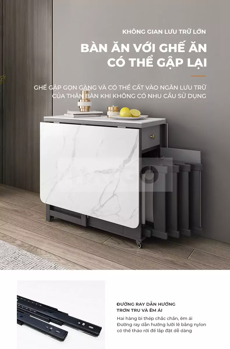 B&agrave;n Ăn Gấp Gọn Phi&ecirc;n Bản N&acirc;ng Cấp Ghế Bọc Đệm Haigo BA058