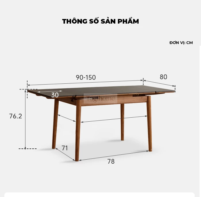 Bàn Ăn Gấp Gọn Thông Minh Gỗ Tự Nhiên Mặt Đá Togismart BA0212 thiết kế hiện đại, nhỏ gọn, dễ dàng mở rộng khi cần. Chất liệu gỗ tự nhiên bền chắc kết hợp mặt đá sang trọng, chống trầy xước, dễ vệ sinh. Giải pháp hoàn hảo giúp tối ưu diện tích và nâng tầm không gian sống.
