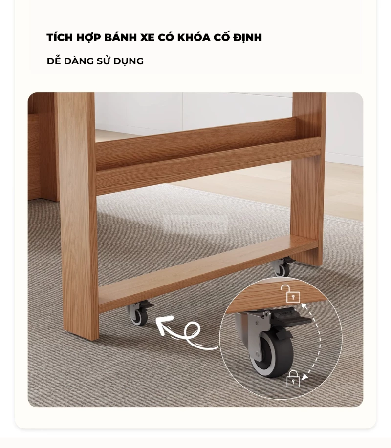 Bàn Ăn Gấp Gọn Thông Minh Togismart BA214 thiết kế hiện đại, tiện dụng, phù hợp căn hộ và gia đình muốn tối ưu diện tích. Chất liệu gỗ tự nhiên bền chắc, dễ dàng gấp mở linh hoạt, kết hợp mặt bàn sang trọng, mang đến sự tiện nghi và thẩm mỹ cho phòng ăn.