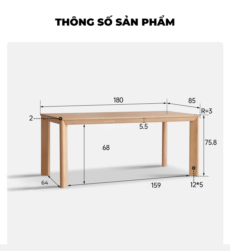 Bàn ăn gỗ tự nhiên OpenLiving OPK302 – dòng sản phẩm Almond với thiết kế tối giản, thanh lịch và tinh tế. Chất liệu gỗ tự nhiên cao cấp đảm bảo độ bền đẹp, phù hợp với mọi không gian sống hiện đại. Sản phẩm mang đến sự sang trọng và tiện nghi cho căn bếp và phòng ăn của bạn.