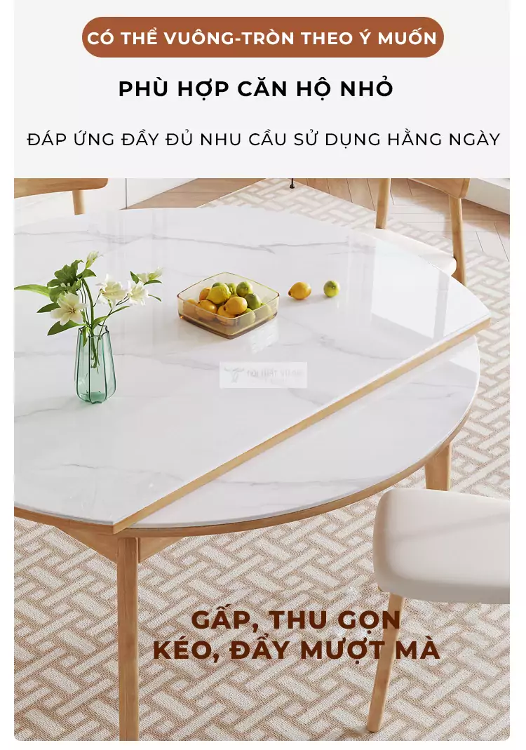 thiết kế gấp thông minh của Bàn ăn hiện đại thiết kế thông minh KC33