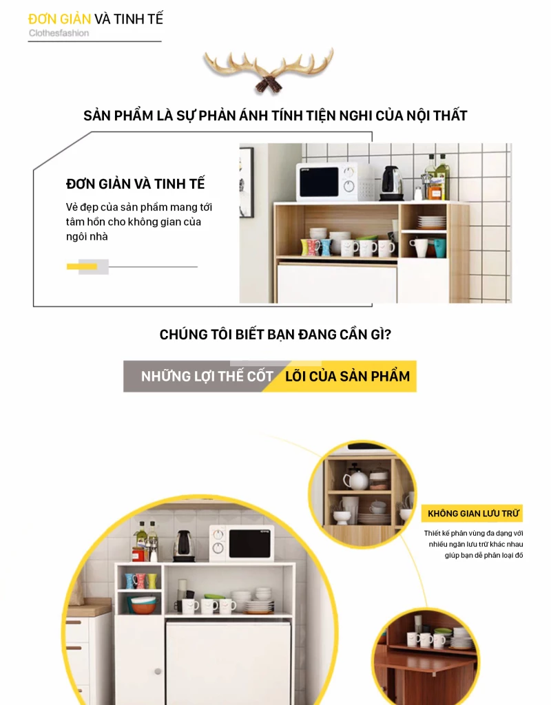 thiết kế tiện lợi của Bàn ăn thông minh gấp gọn kết hợp tủ KC57