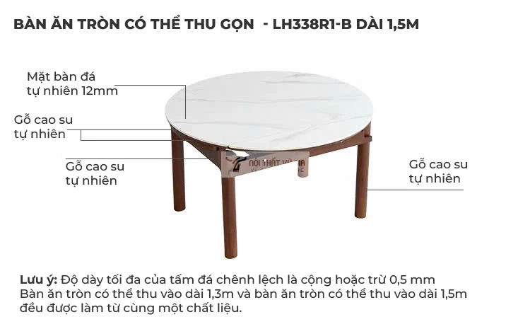chi tiết chất liệu của Bàn ăn thông minh gỗ tự nhiên cao cấp KC85