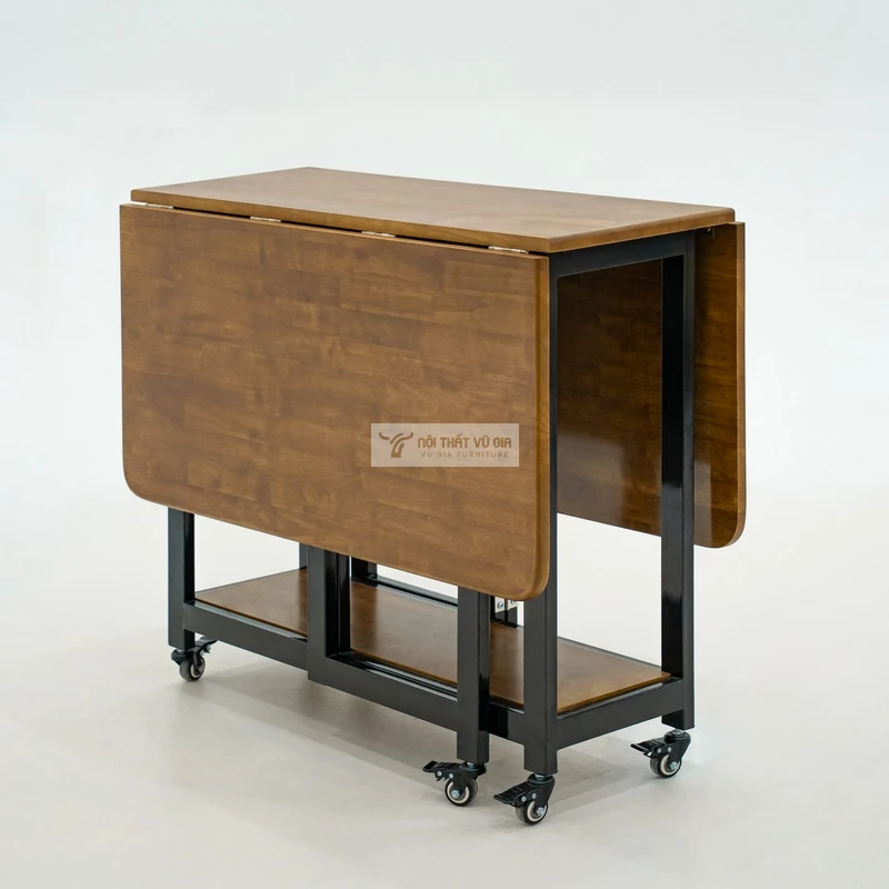 Bàn ăn thông minh gỗ tự nhiên Vũ Gia thiết kế hiện đại, linh hoạt KC87