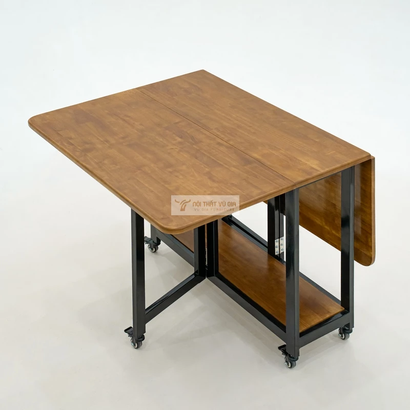 Bàn ăn thông minh gỗ tự nhiên Vũ Gia thiết kế hiện đại, linh hoạt KC87