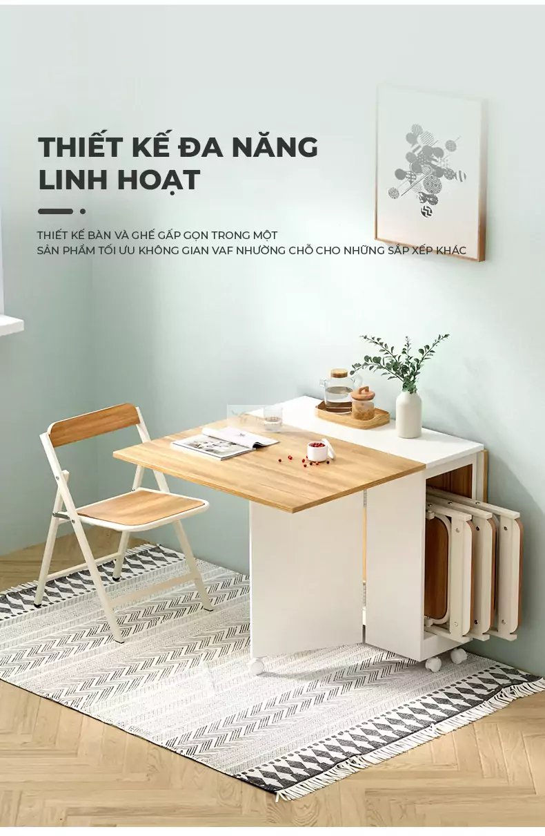 Bàn ăn thông minh hiện đại KC05 thiết kế linh hoạt