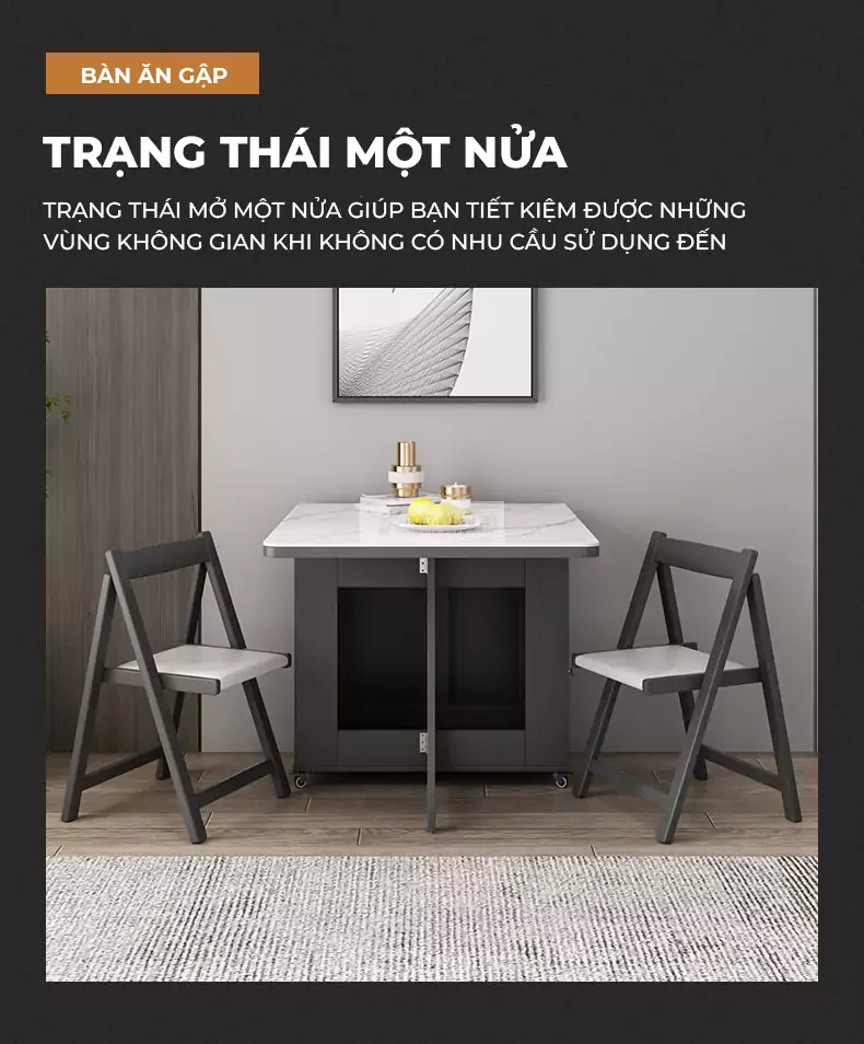 tùy chỉnh linh hoạt với Bàn ăn thông minh kết hợp ghế nệm cao cấp KC01