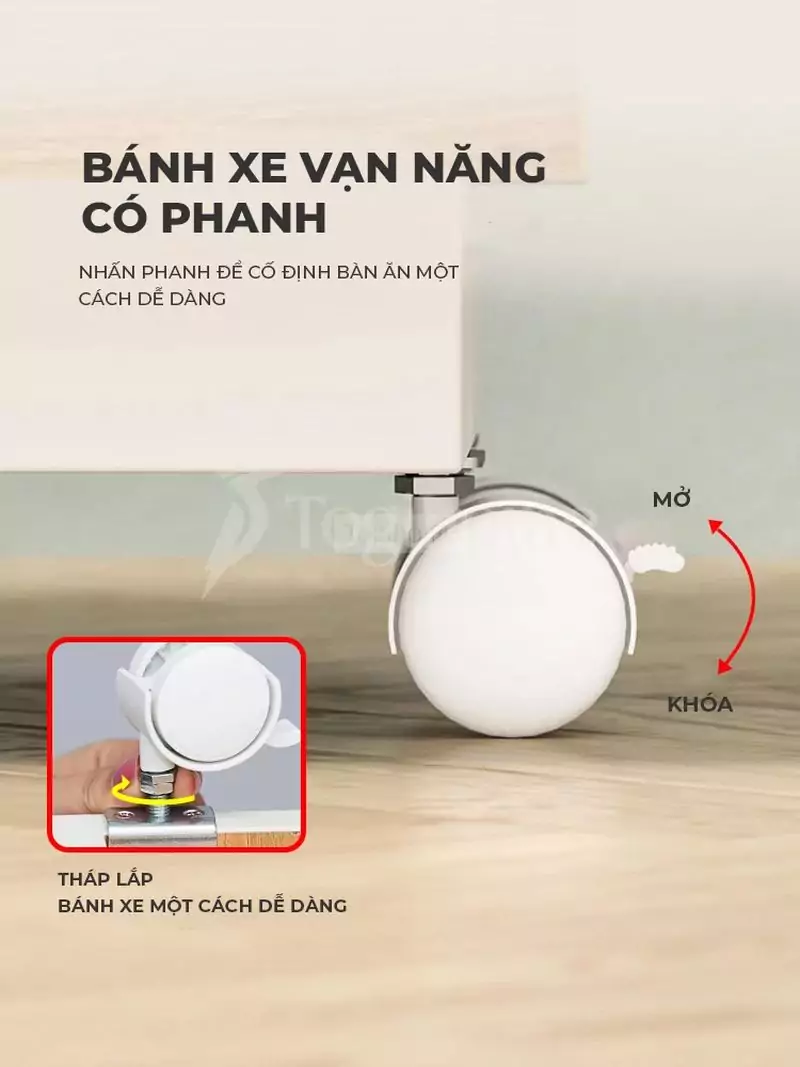 Bánh xe vạn năng của bàn