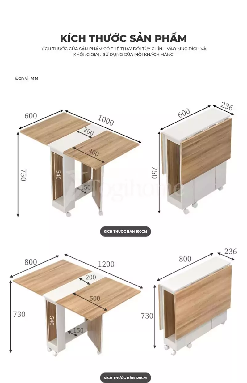 Kích thước của sản phẩm