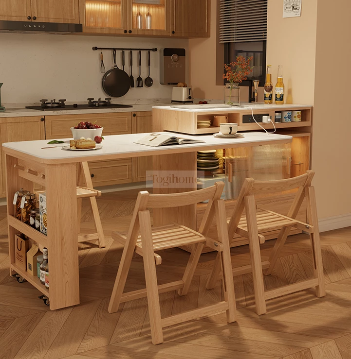 Bàn Đảo Bàn Ăn Thông Minh Nhiều Chế Độ Togismart BA213 thiết kế hiện đại, đa năng, vừa làm bàn đảo bếp vừa sử dụng như bàn ăn tiện lợi. Chất liệu gỗ tự nhiên bền chắc kết hợp mặt đá sang trọng, linh hoạt thay đổi chế độ sử dụng, tối ưu không gian và nâng tầm thẩm mỹ cho ngôi nhà.