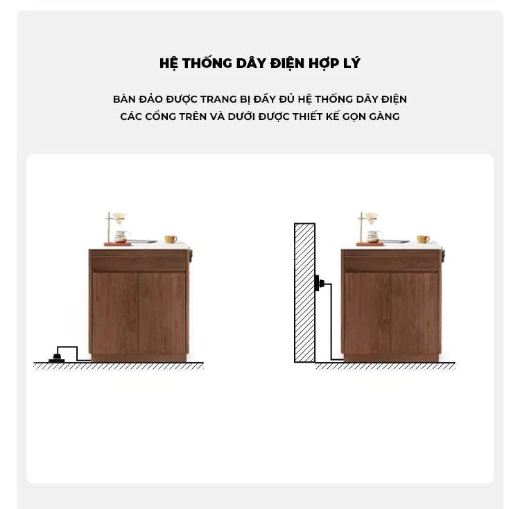 Bàn Đảo Gỗ Tự Nhiên Cao Cấp Togismart BA217 mang phong cách hiện đại, sang trọng, phù hợp không gian bếp và phòng ăn. Chất liệu gỗ tự nhiên bền chắc, vân gỗ đẹp tinh tế, kết hợp thiết kế đa năng, vừa tiện dụng vừa tạo điểm nhấn đẳng cấp cho ngôi nhà.