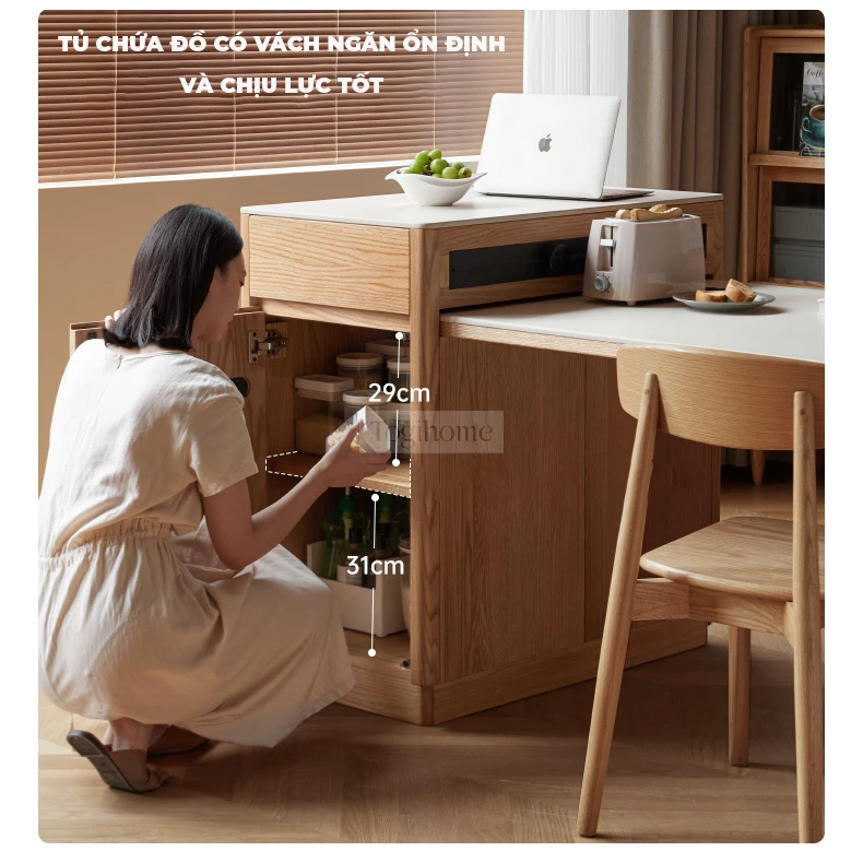Bàn Đảo Gỗ Tự Nhiên Kết Hợp Đá Hiện Đại Sang Trọng Togismart BA 099 mang phong cách hiện đại, sang trọng, phù hợp cho không gian bếp cao cấp. Thiết kế chắc chắn, bền đẹp, kết hợp giữa gỗ tự nhiên và mặt đá sang trọng, mang lại sự tiện nghi và điểm nhấn nổi bật cho ngôi nhà.