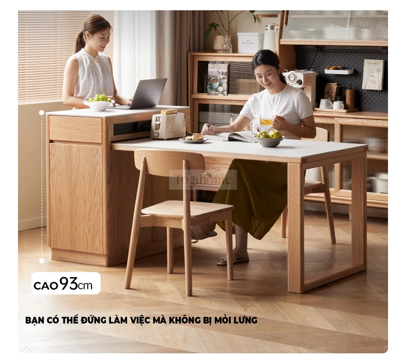 Bàn Đảo Gỗ Tự Nhiên Kết Hợp Đá Hiện Đại Sang Trọng Togismart BA 099 mang phong cách hiện đại, sang trọng, phù hợp cho không gian bếp cao cấp. Thiết kế chắc chắn, bền đẹp, kết hợp giữa gỗ tự nhiên và mặt đá sang trọng, mang lại sự tiện nghi và điểm nhấn nổi bật cho ngôi nhà.