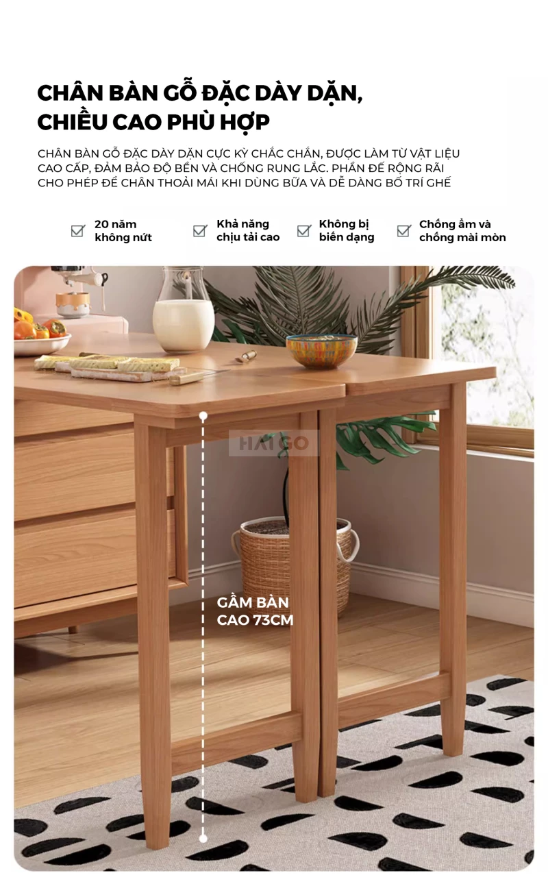 Bàn Đảo Kết Hợp Tủ Bếp Đa Năng Haigo CDT391